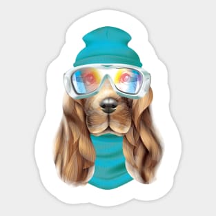 Cute Dog Ski Sticker